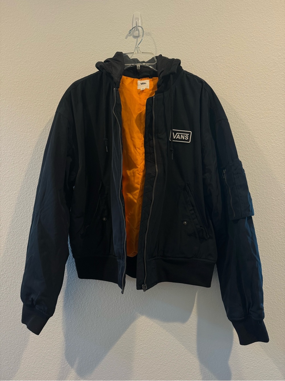 Vans Black Hooded Bomber Jacket